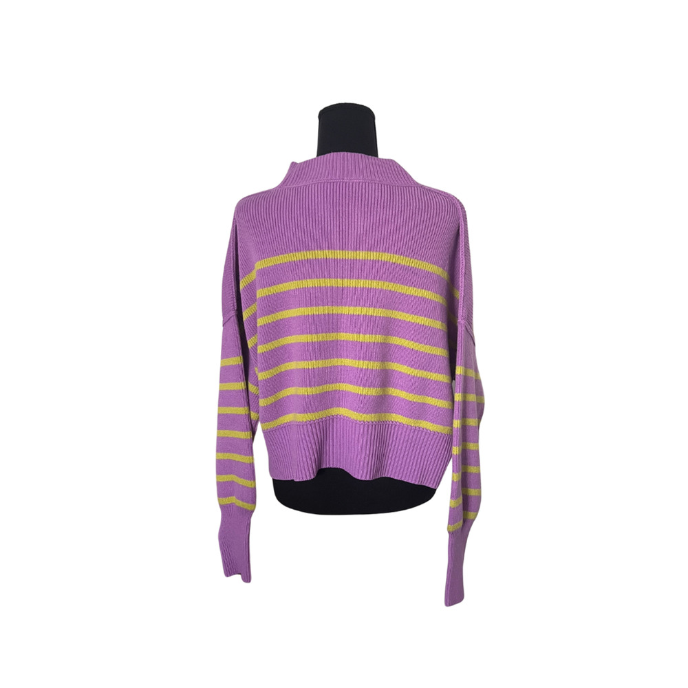 Free People Purple and Yellow Striped Sweater - Picture 6 of 11